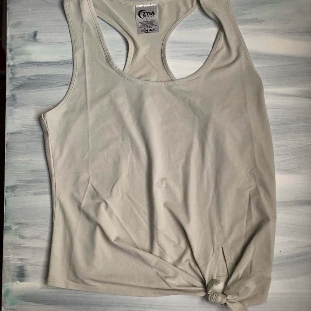 Gray Zyia Knot Just a Cute Tank